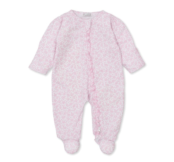 Pink Footie w/ Zip PRT Summer Gardens