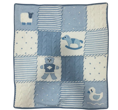 New Boys Patchwork Blue Blanket