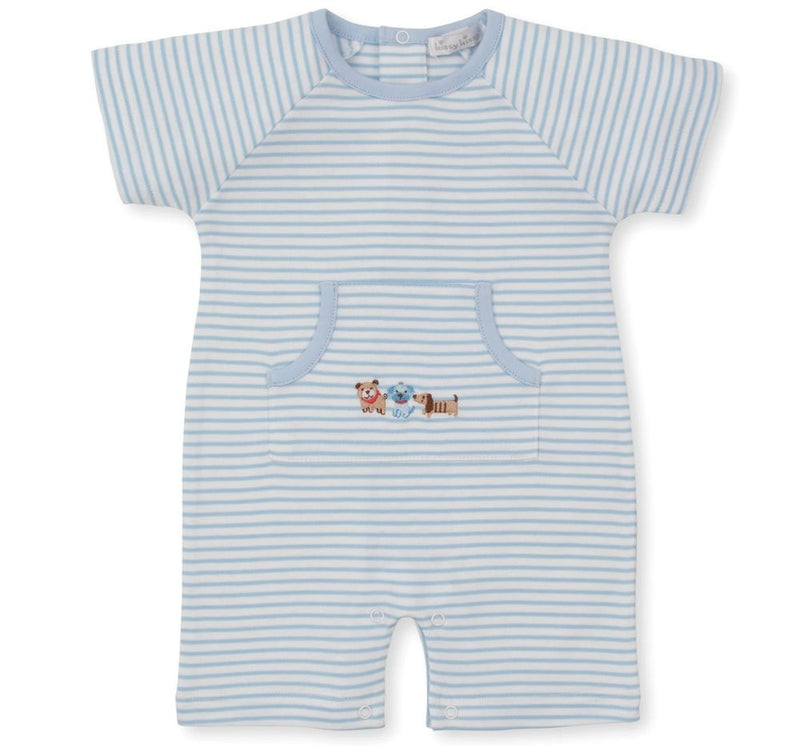 Playsuit Light Blue Short Playground Pups