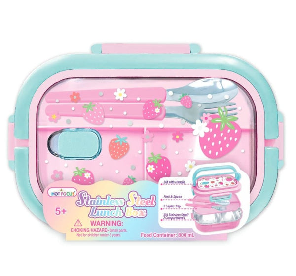 Stylish Stainless Steel Lunch Box Strawberry