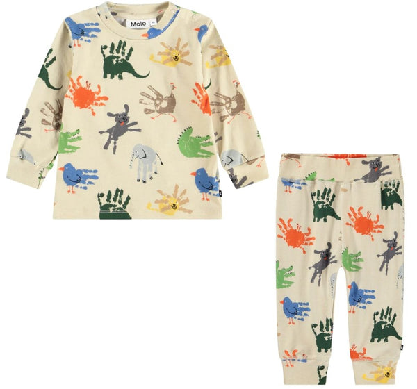 Playera Manga Larga Y Pantalón Hand Animals