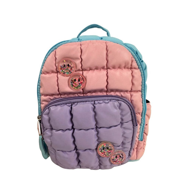 Mini Mochila Quilted Confetti Smile Pastel