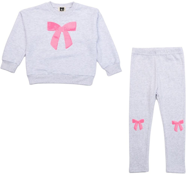 Sudadera Lulu Bow & Leggings Light Gray