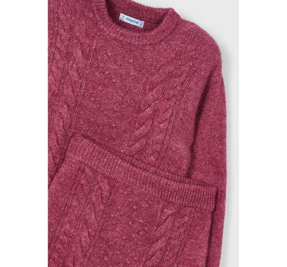 Conjunto Falda Tricot Ochos Cereza Mezcla