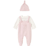 Overall Rosa Y Blusa Con Gorro Rosa Baby