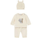 Conjunto Punto Estampado Animales Con Gorrito