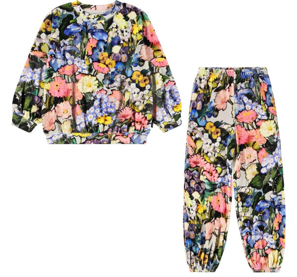 Suéter Y Pantalón Floral Impression