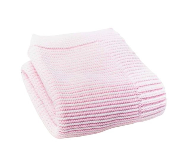 Stripe Blanket Pink/White