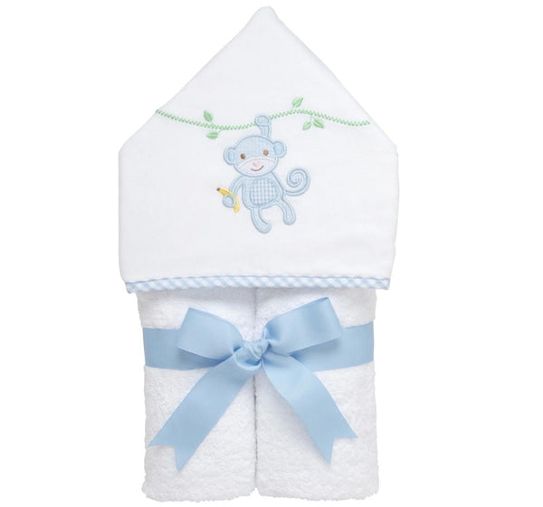 Monkey Everykid Towel Blue