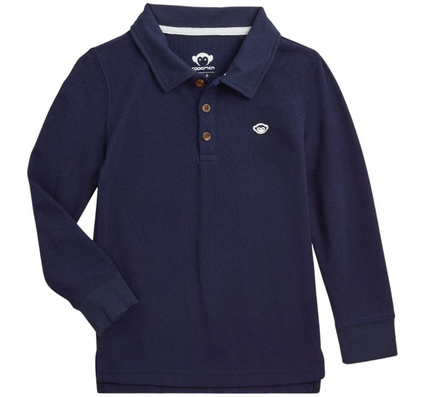 Playera Tipo Polo Manga Larga Parker Navy