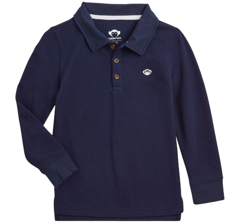 Playera Tipo Polo Manga Larga Parker Navy