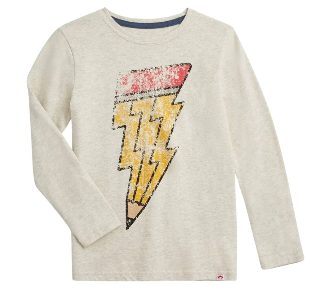 Graphic Long Sleeve Tee Cloiud Heather