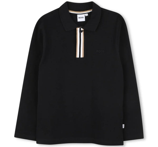Polo Manga Larga Black