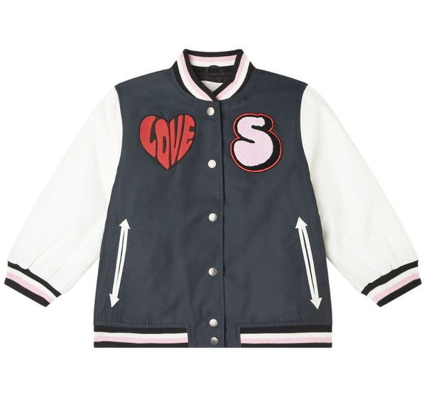 Chamarra Bomber Love Is All Arround You Black White