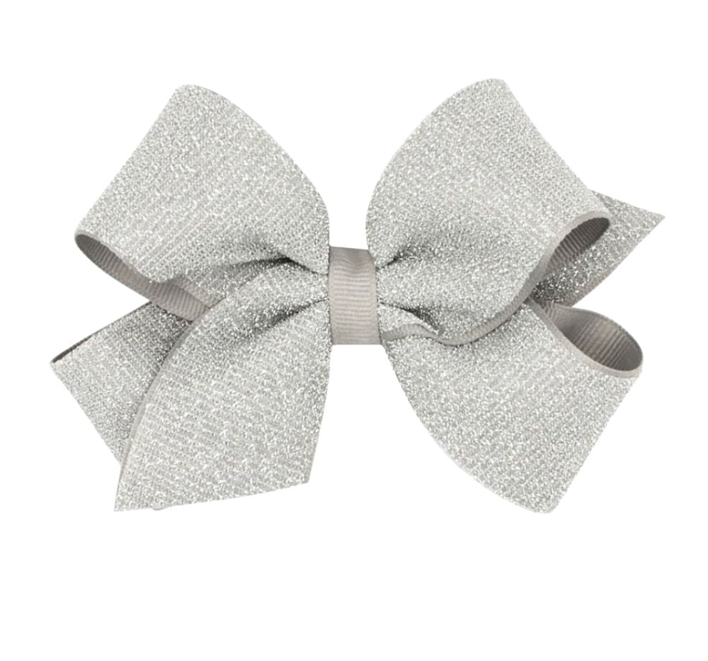 Med Sparkle/GG Overlay Bow Gray