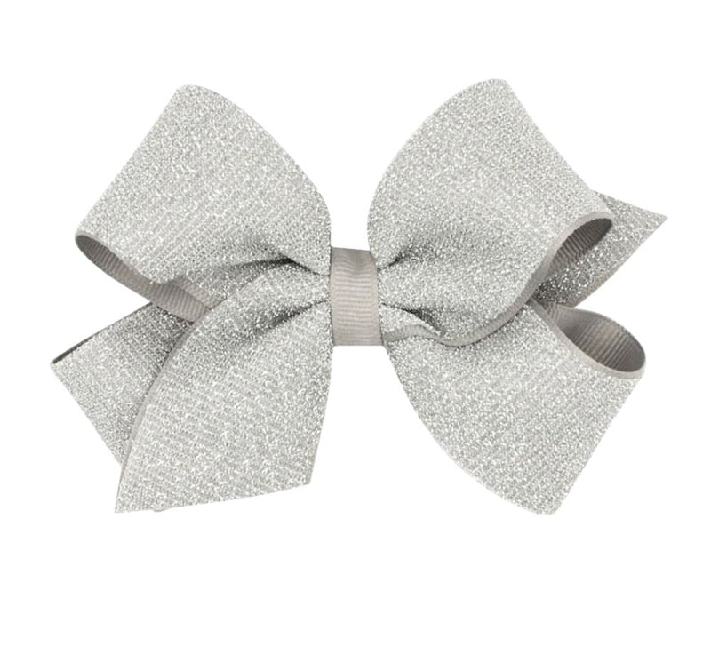 Moño Mediano Sparkle Overlay Gray