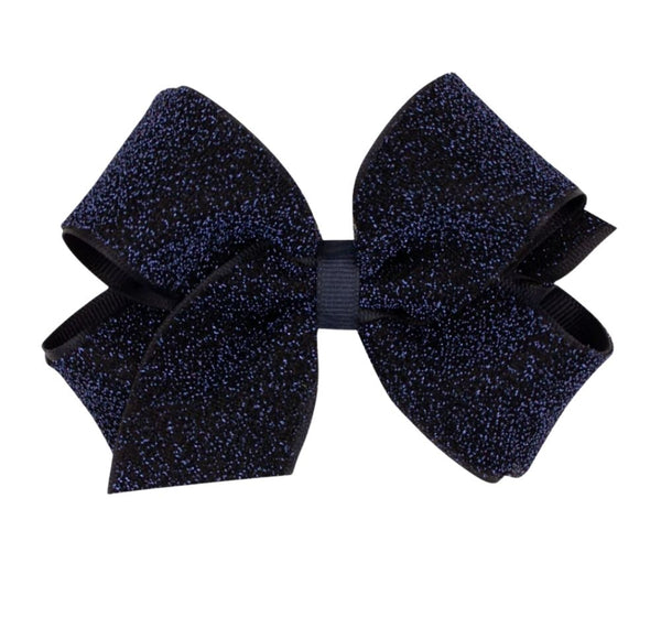 Moño Mediano Sparkle Overlay Navy