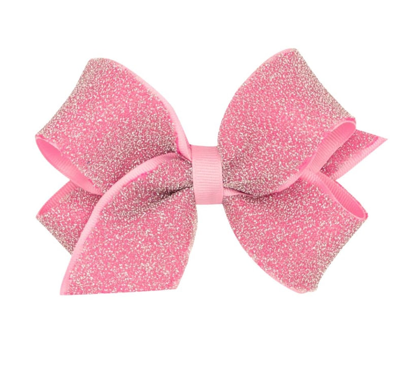 Moño Mediano Sparkle Overlay Pearl
