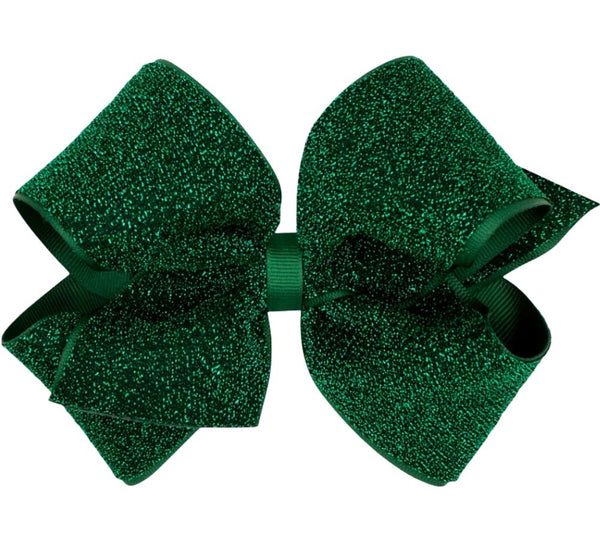 Moño King Sparkle Overlay Forest Green