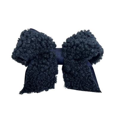 Med Sherpa/GG Cheer Overlay Bow Navy