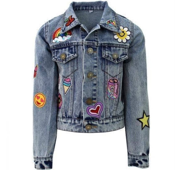 All About The Patch Crop Denim Jacket