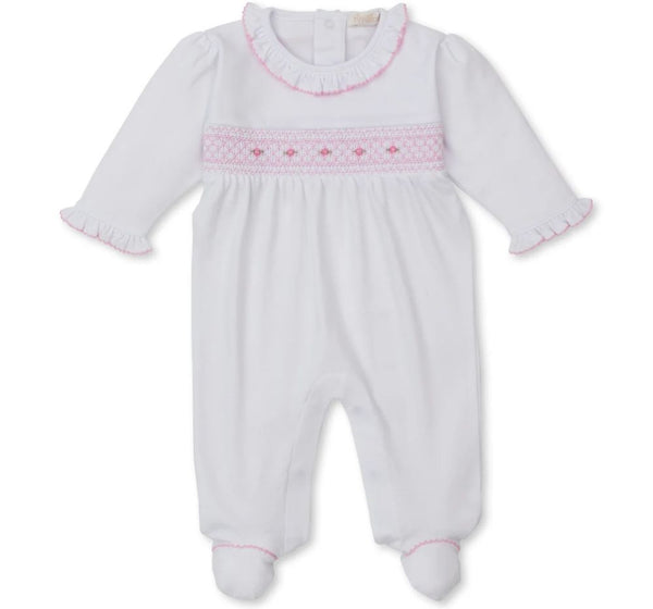 Mameluco CLB Fall 25 White/ Pink Hand Smocked