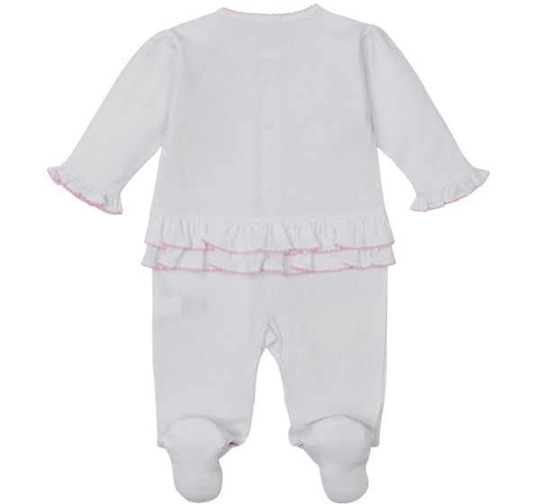 Mameluco Emb Premier Old English Roses White/Pink