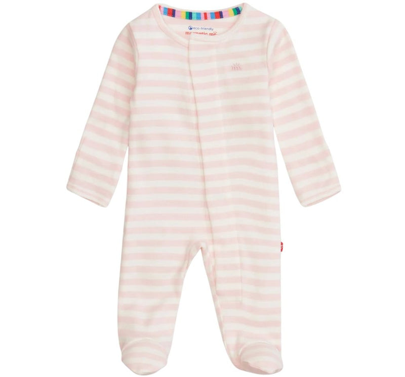 Mameluco Pink Stripe Organic Cotton