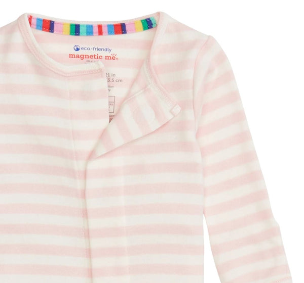 Mameluco Pink Stripe Organic Cotton