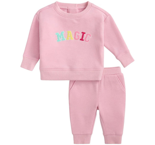 Conjunto Cameo Pink Brushed Fleece W/Patches