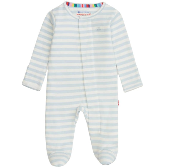 Mameluco Blue Stripe Organic Cotton