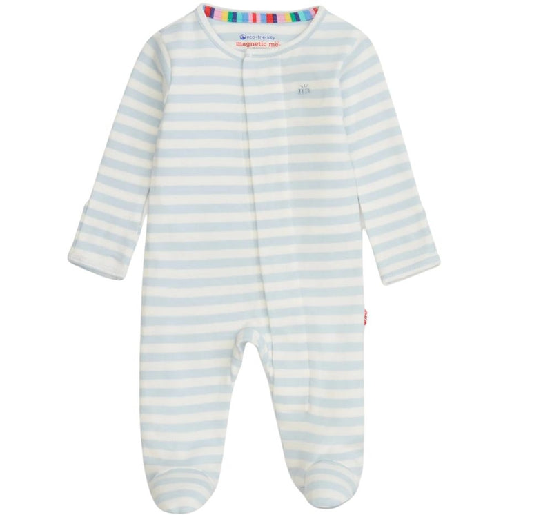 Mameluco Blue Stripe Organic Cotton