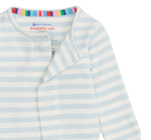 Mameluco Blue Stripe Organic Cotton