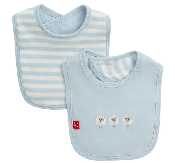 Babero Blue Stripe Organic Cotton
