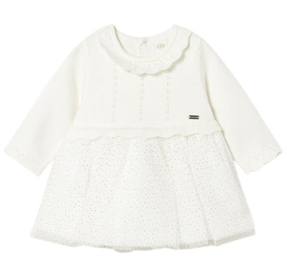 Vestido Tricot & Tul Crudo