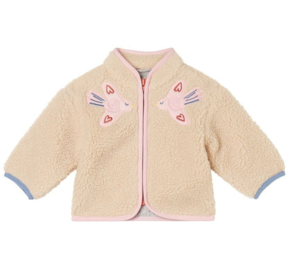 Chamarra Birds Patch Cream