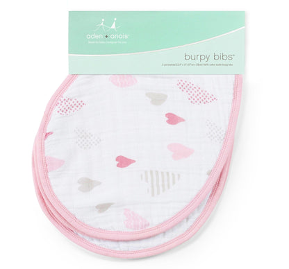 Classic Muslin Burpy Bibs Heartbreaker 2Pack