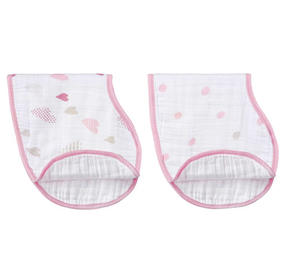 Classic Muslin Burpy Bibs Heartbreaker 2Pack