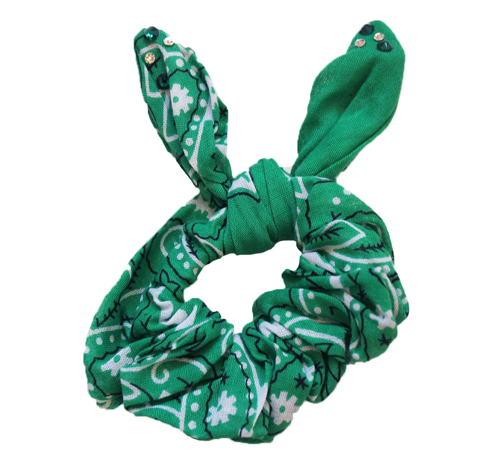 Crystallized Bandana Scrunchies