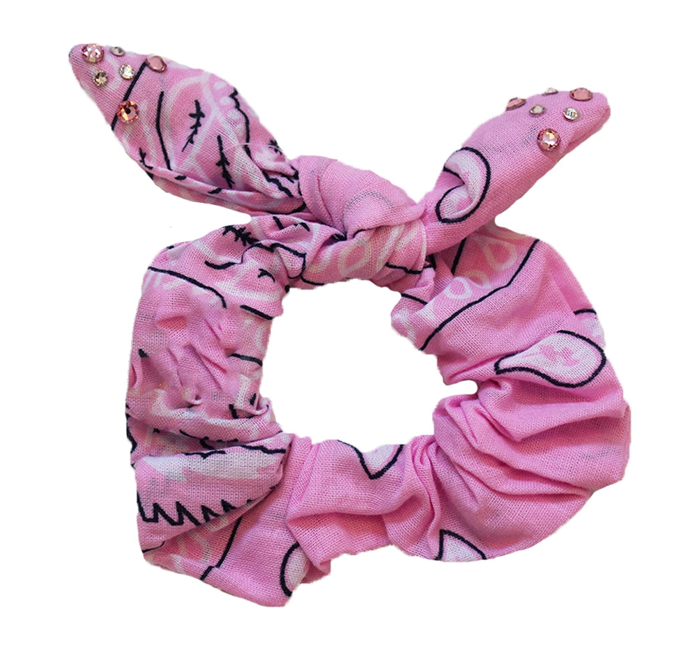 Crystallized Bandana Scrunchies