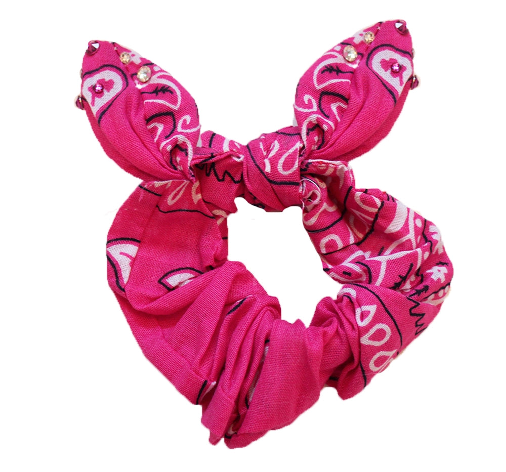 Crystallized Bandana Scrunchies