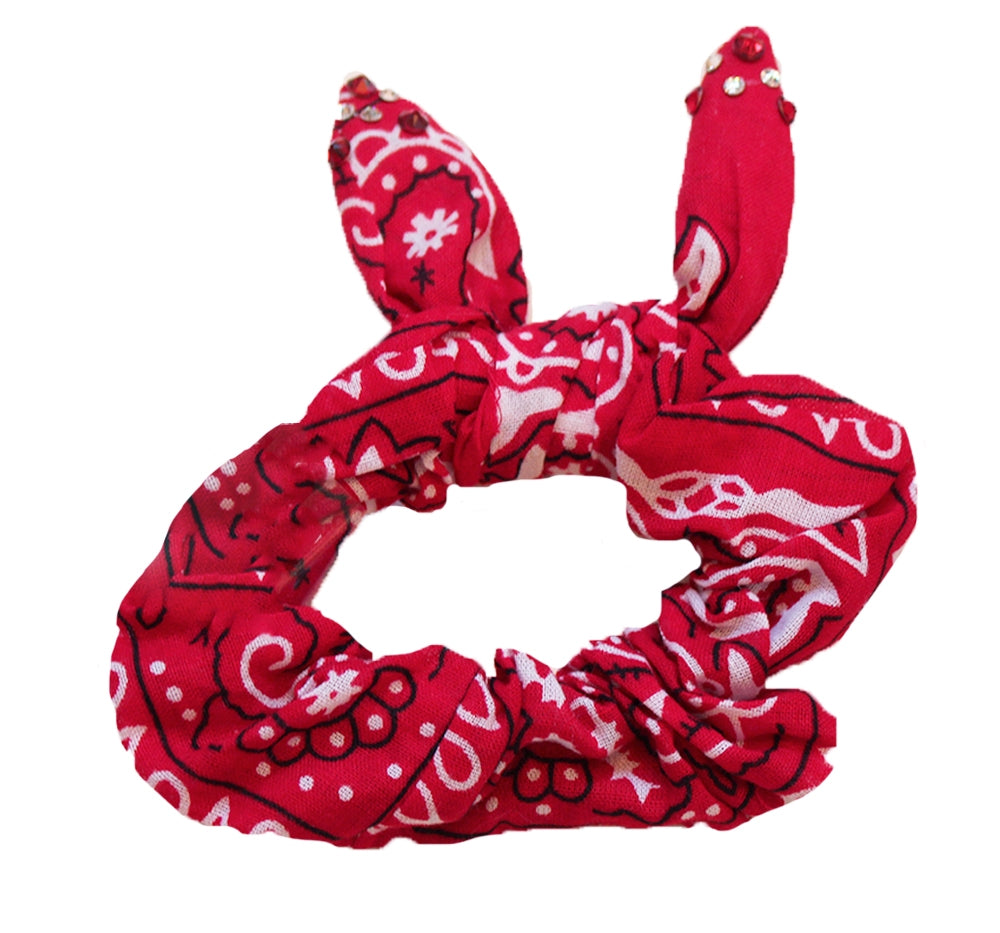 Crystallized Bandana Scrunchies