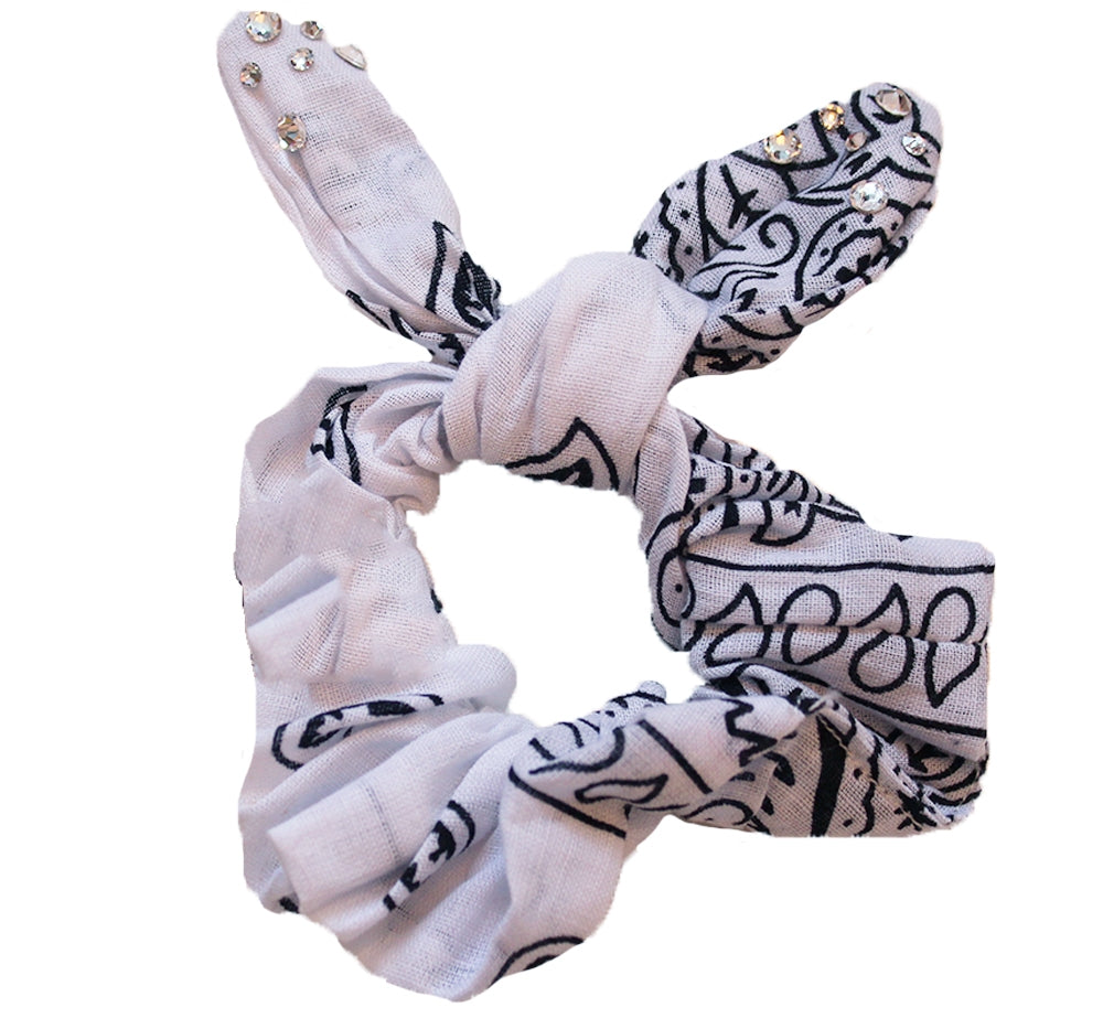 Crystallized Bandana Scrunchies