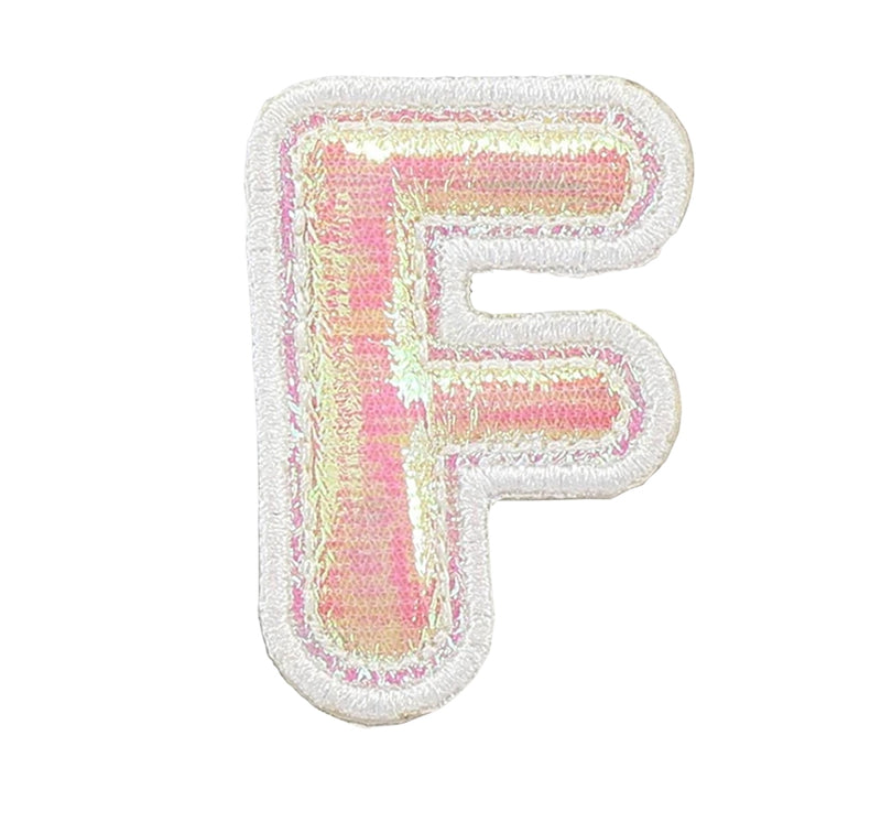 Parche puffy iridiscente letra F -Stoney Clover