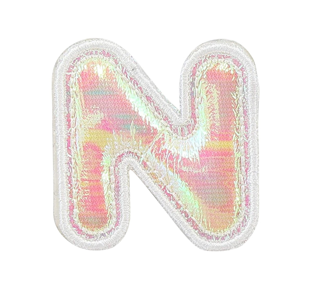 Parche puffy iridiscente letra N -Stoney Clover