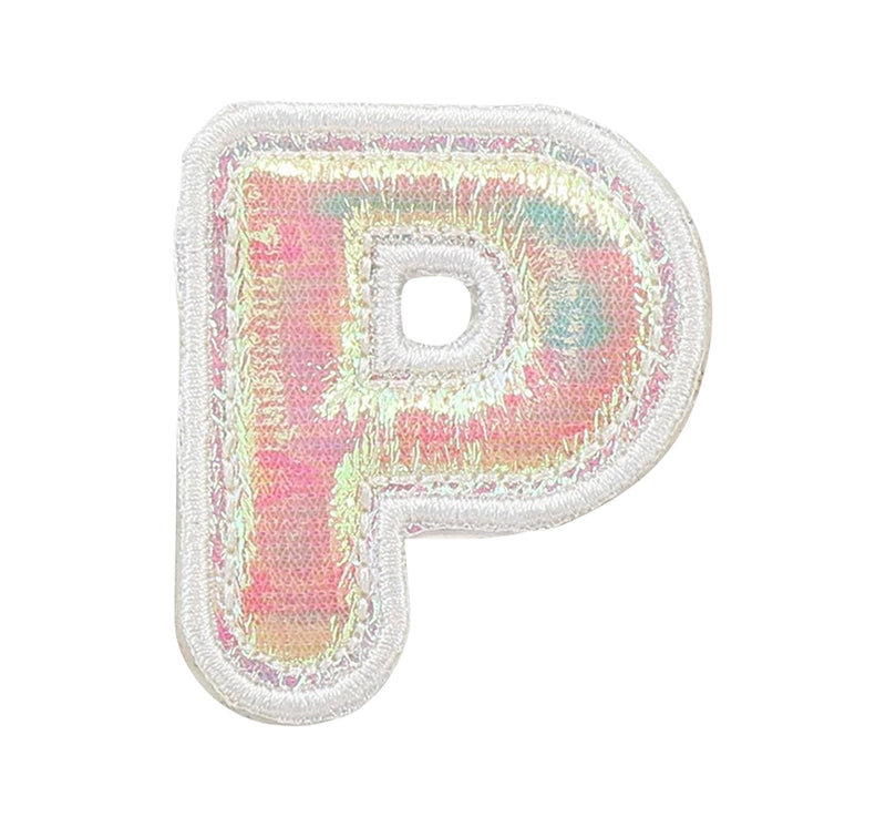 Parche puffy iridiscente letra P -Stoney Clover