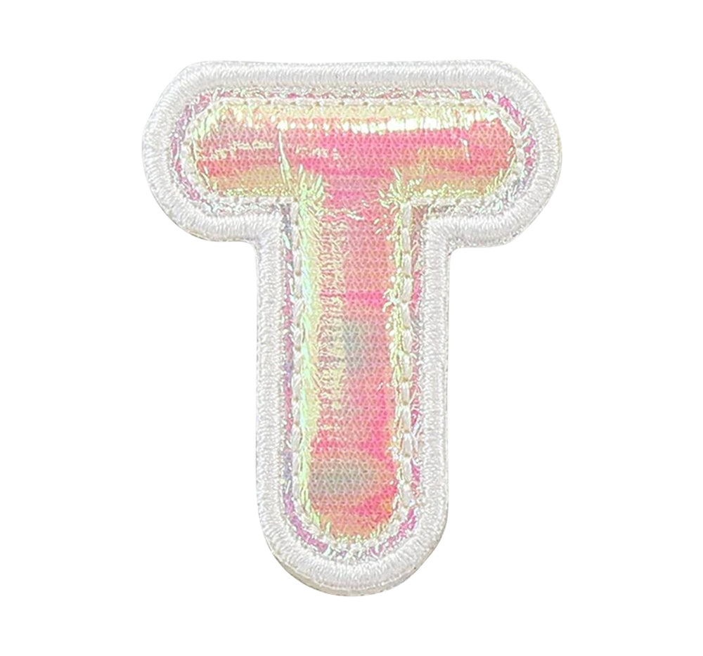 Parche puffy iridiscente letra T -Stoney Clover