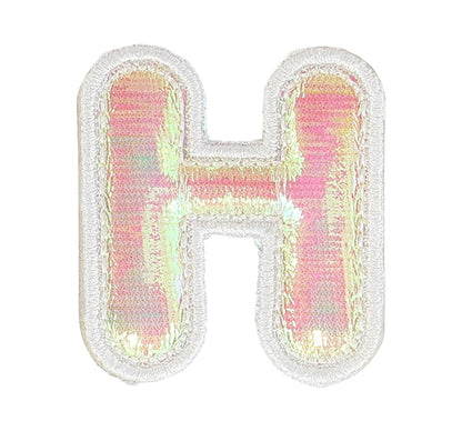 Parche puffy iridiscente letra H -Stoney Clover