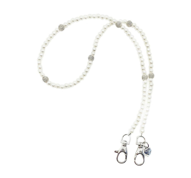 Collar de soporte de perlas con cristales -Bari Lynn