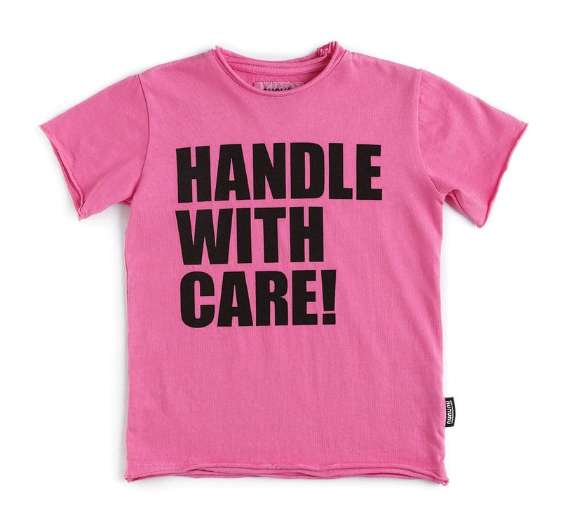Playera rosa fuerte con frase -Nununu